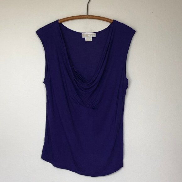 MICHAEL Michael Kors Tops - MICHAEL Michael Kors Purple Sleeveless Draped Top